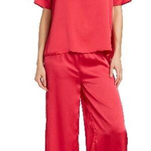 Nordstrom  satin short sleeve top&capri pants PJ size small